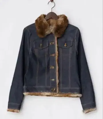 퍼 달린 데님 자켓 미사용 새상품