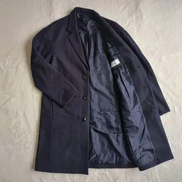 LIDNM 리돔 체스터 코트 멜톤 울 네이비 남성용 일본제