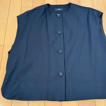 LOEFF 라운드 노카라 베스트 사이즈 1 BLACK