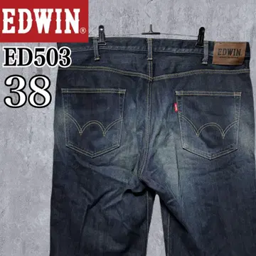 레어 EDWIN 503 ED503 레귤러 스트레이트 데님 빅 사이즈
