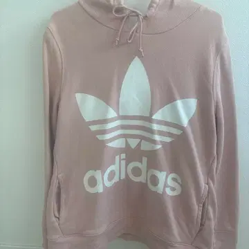 adidas 핑크 후드 부착 후드티