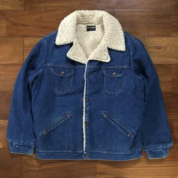 80s 랭글러 호스택 USA 데님 보아 자켓 XL