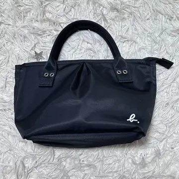 아그네스베 미니 토트백 별 참 블랙 로고 포함 도시락 가방 자립