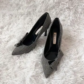 DIANA 다이애나 글렌체크 리본 펌프스 미사용 새상품 22.5cm