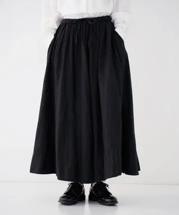 nestrobe 린넨 롱 스커트 블랙