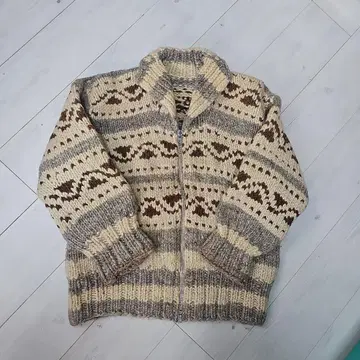 60's~70's LIGHTNING ZIPPER 카우친 스웨터