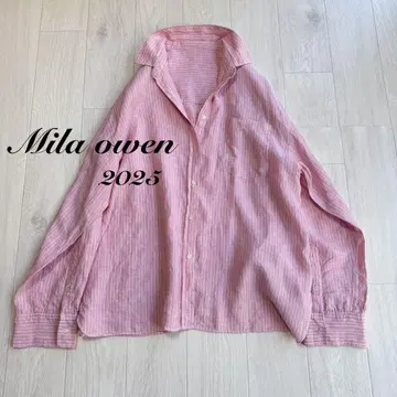 Mila owen 한정 컬러 프렌치 린넨 오버 사이즈 셔츠