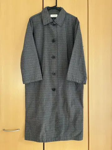 samansaMos2 체크 롱 코트