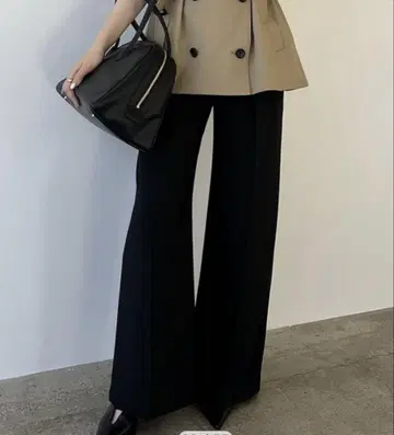 아뉴앙스 투 턱 와이드 팬츠 M