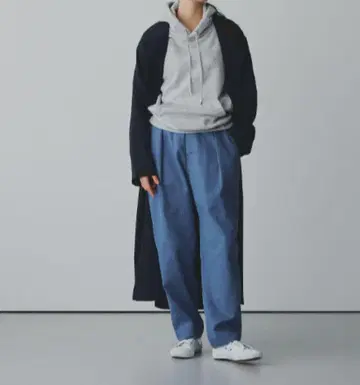 나카가와 마사시치 상점 일본의 천 테이퍼드 팬츠 자수 도비
