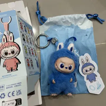 POPMART 팝마트 미니 라부부 봉제 인형 키링 Labubu O