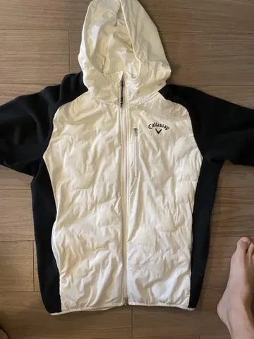 Callaway 후드 부착 자켓 L 화이트/블랙