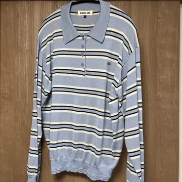 GENERAL IDEA XL 피케 셔츠 긴팔 스트라이프