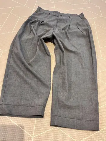 BASISBROEK 바지스브룩 와이드 테이퍼드 이지 슬랙스 L