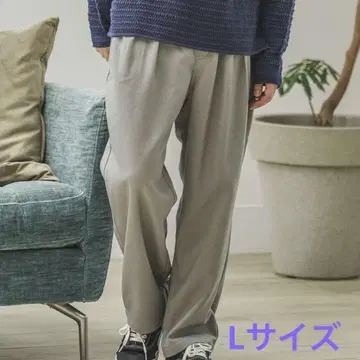 CAMBIO 울라이크카르제 2턱 와이드 이지 팬츠 그레이