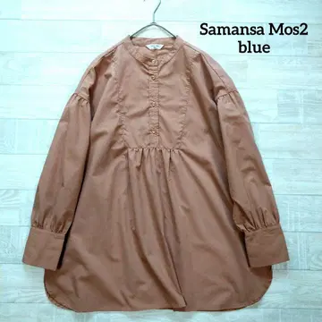 Samansa Mos2 blue 사만다 모스모스 블루 튜닉 블라우스 F
