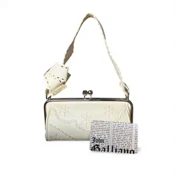John Gailiano ribbon leather hand bag