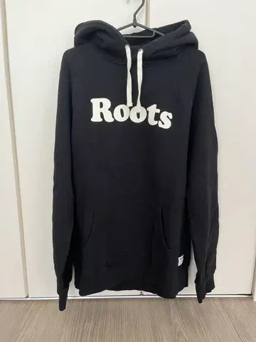 Roots 블랙 후드 부착 후드티 M 사이즈