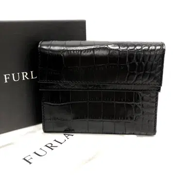 M10/003 FURLA 훌라 악어 엠보싱 3단 폴더형 지갑