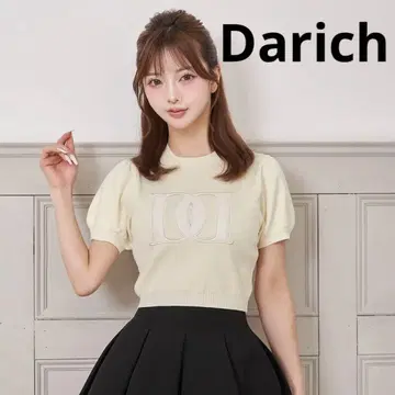 다리치 백 오픈 아플리케 니트탑 아이보리