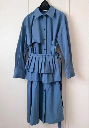 LE CIEL BLEU 플리츠 셔츠 원피스 르쉘블루