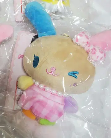 산리오 우사하나 마스코트 참 키링 아베일 봉제 인형