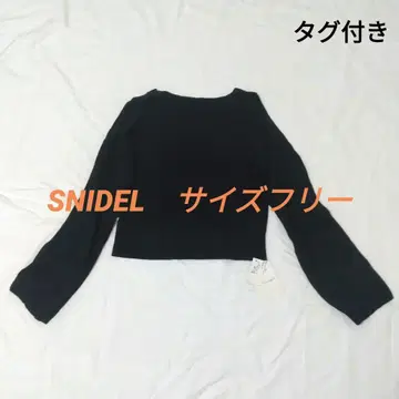 Snidel 블랙 오픈 숄더 니트 택 포함
