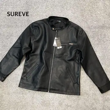 [ SUREVE ] 페이크 레더 자켓 블랙 빅 사이즈 남성용