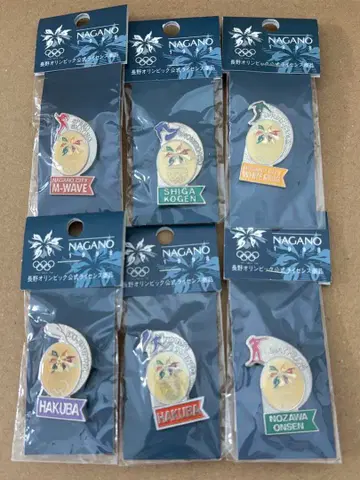 나가노 올림픽 핀 배지 6개 세트