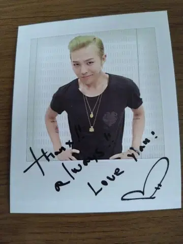 BIGBANG G-DRAGON 폴라로이드풍 포토카드 지용 공식 굿즈