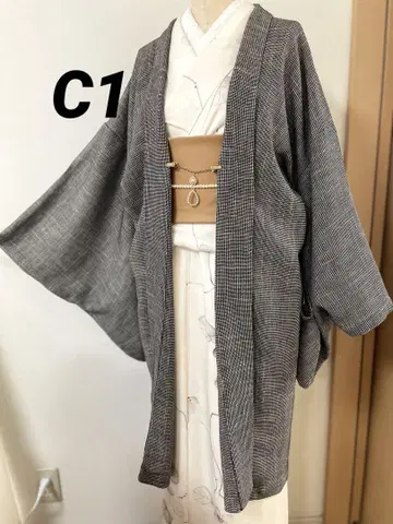C-1 얇은 겉옷 도비 직조 긴 겉옷 겉옷 긴 겉옷 홑옷 일본 의류 코트