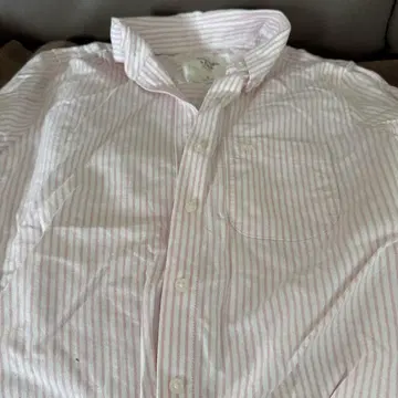 Abercrombie & Fitch 핑크 스트라이프 셔츠 M