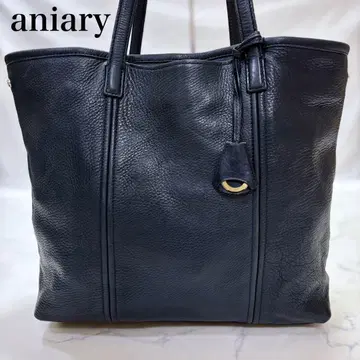 새상품급 aniary 아니아리 토트백 주름 가죽 네이비 A4 수납