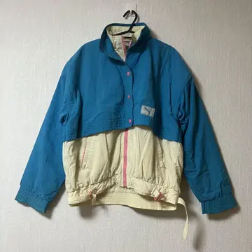 80s~90s PUMA 숏 기장 자켓 파랑/크림