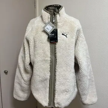 PUMA 플리스 보아 자켓 크림색