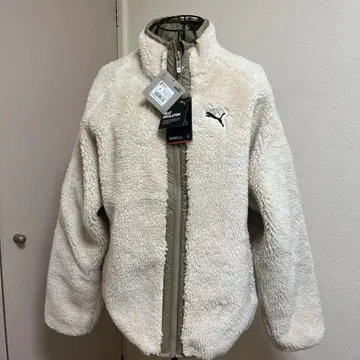 미사용 새상품 PUMA 플리스 보아 자켓 크림색