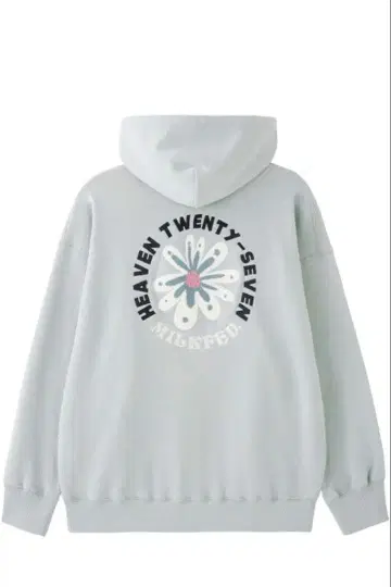 MILKFED.EMBROIDERD FLOWER SWEAT HOODIE