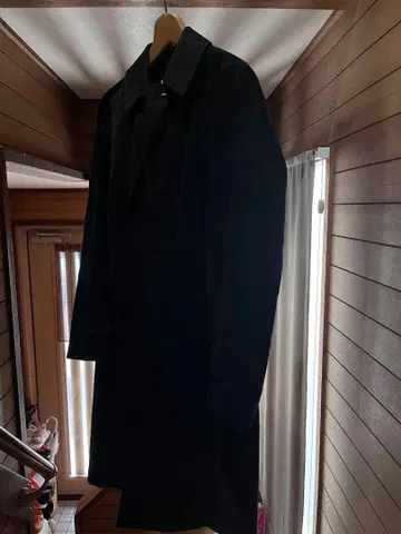 투모로우랜드 블랙 스텐카라 코트 허리 벨트 포함