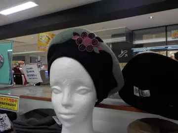 LORICCI 보라색 베레모 꽃 자수