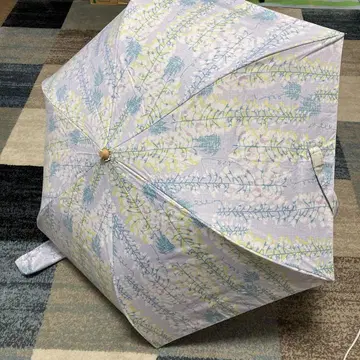 오가와 카바인혼포 접이식 양산 일본풍 옅은 홍색 등나무