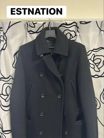 ESTNATION 블랙 피 코트