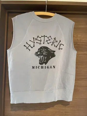 HYSTERIC 슬리브리스 T셔츠 그레이