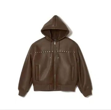 AFB STUDDED HOODED BOMBER JACKET