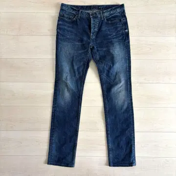 LOUNGE LIZARD 다크 블루 스트레이트 데님 L 사이즈