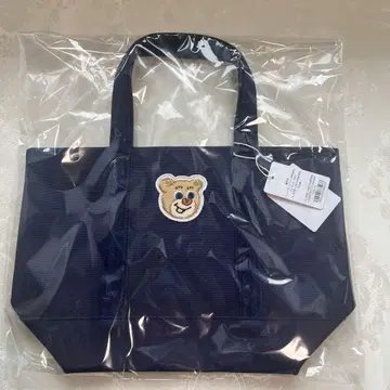 새상품 FEILER 올드 테디 와펜 토트백 네이비