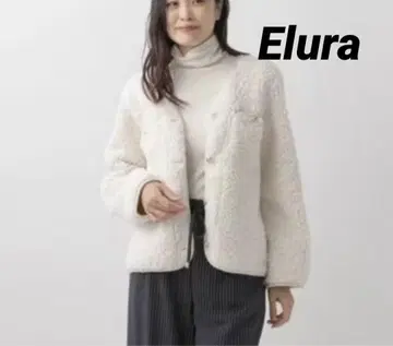 Elura 페이크 무스탕 보아 자켓