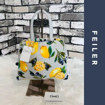 미사용 FEILER 시칠리아 레몬 손잡이 복조리 백 ANA 한정판