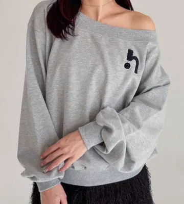 Heather 원숄더 트레이닝복 그레이