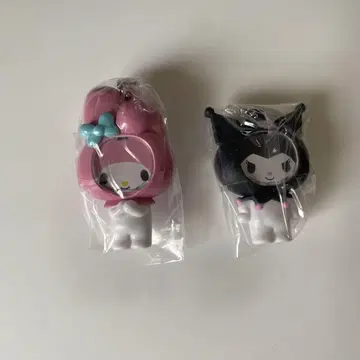미개봉 새상품*얼굴 끼우기 키링 마이멜로디 & 쿠로미 캡슐 토이 세트