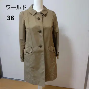 월드 38 베이지 코트 스프링 코트 라이너 있음 일본제